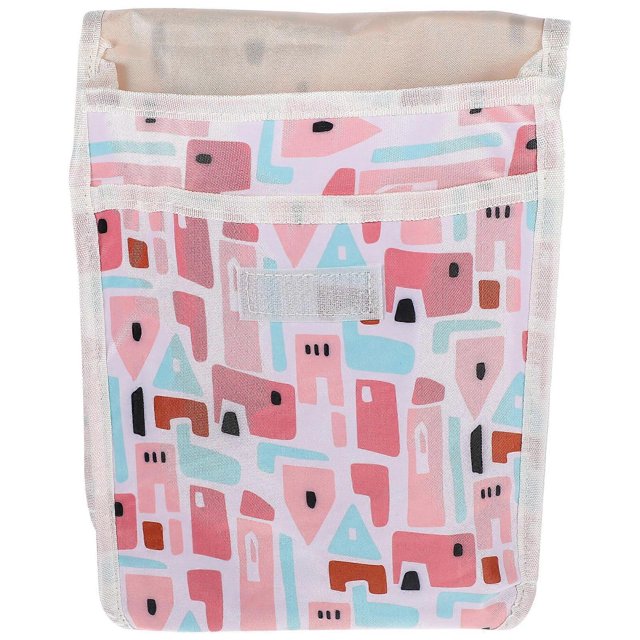 Electric Vehicle Storage Pouch Hanging Organizer Bag for E Bikes, Oxford Cloth, Practical Pink, Holds Daily Essentials