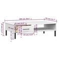 thumbnail image 4 of vidaXL Coffee Table with Metal Legs White Solid Wood Pine OSLO, 4 of 5