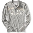 thumbnail image 1 of Aeropostale Mens Est 1987 Henley Shirt, Gris, Mediano, 1 of 1