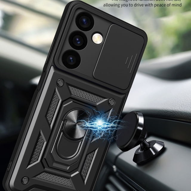Funda para teléfono móvil Samsung S24Ultra S23FE con soporte para anillo de dedo M54, cubierta protectora con succión magnética para automóvil