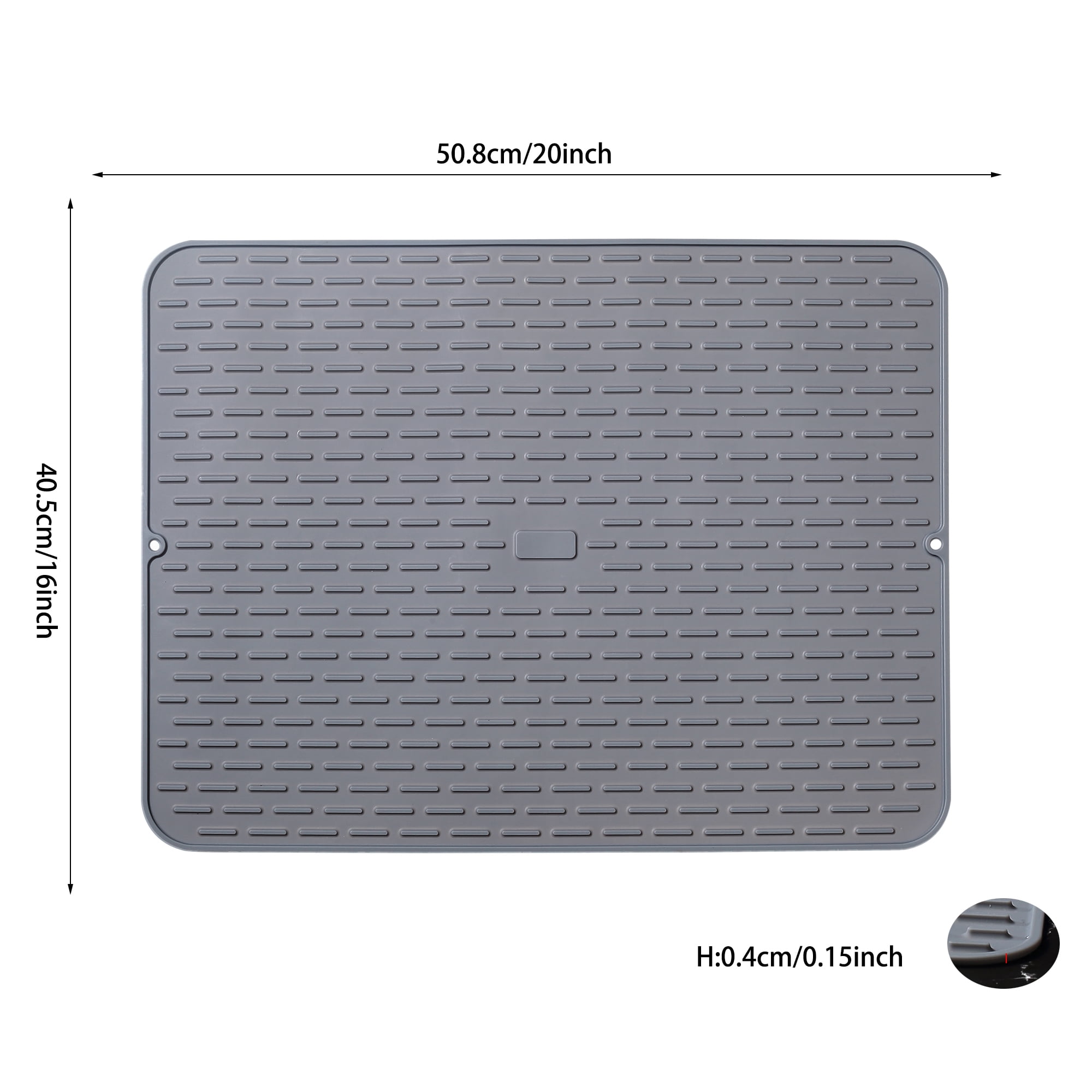 To encounter Kitchen Silicone Drip Mat Large 20 x 16 Set of 2 Flexible Heat Resistant Dish Draining Sink Mat Walmart