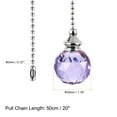 thumbnail image 6 of Uxcell Ceiling Fan Light Lighting Pull Chain Ornament Ice Cracked Ball Pendant Accessories 2Pcs Purple, 6 of 6