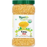 Rani Organic Toor Dal (Split Pigeon Peas) 64oz (4lbs) 1.81kg Bulk PET Jar ~ All Natural | Vegan | Gluten Friendly | NON-GMO | Indian Origin | USDA Certified Organic
