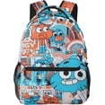 thumbnail image 6 of Darwin Gumball Backpack The Amazing Anime World Of Gumball Laptop Backpack Lightweight Large Capacity Travel Backpack Cartoon Anime Fans Gift Style-1, 6 of 7