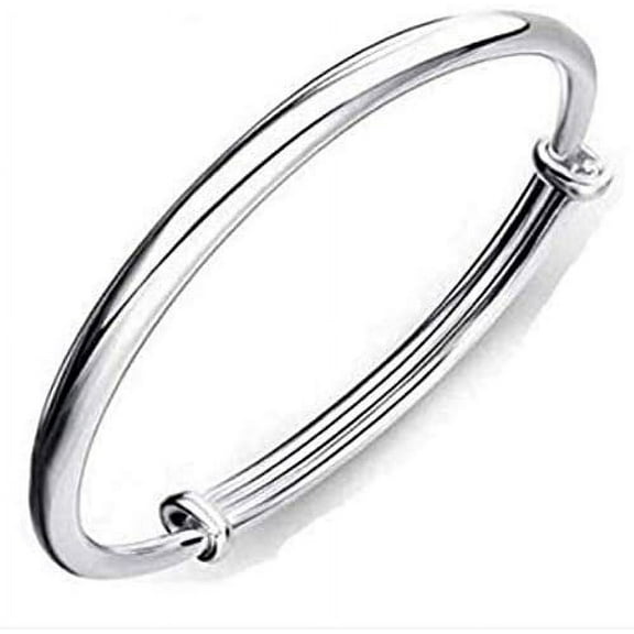 Nvzi Simple Style 925 Sterling Silver Bangle Women Gift Bracelets Bangles