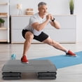 thumbnail image 3 of Junglea 28.5 Inches Aerobic Step Platform Exercise Stepper Workout Step Up Box For Home Gym 4 Riser 3 Levels 4"" - 6"" - 8"" Height Adjustable Fitness Step Bench Strength Training Step Ladder, 3 of 5
