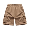thumbnail image 4 of Satingcolo Men's Classic Outdoor Cargo Shorts with Pockets Versatile Plain Straight Leg Pants Summer Casual Workout Streetwear, 4 of 6