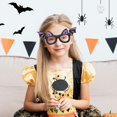 thumbnail image 2 of Floleo Halloween Eyeglasses Novelty Toy Glasses Cosplay Halloween Party Favor Funny Glitter Funny Party Decorations For Kids And Adults Glasses Pumpkin Spider Web Ghost Bat Hat Skull Eyeball Eyewear, 2 of 7