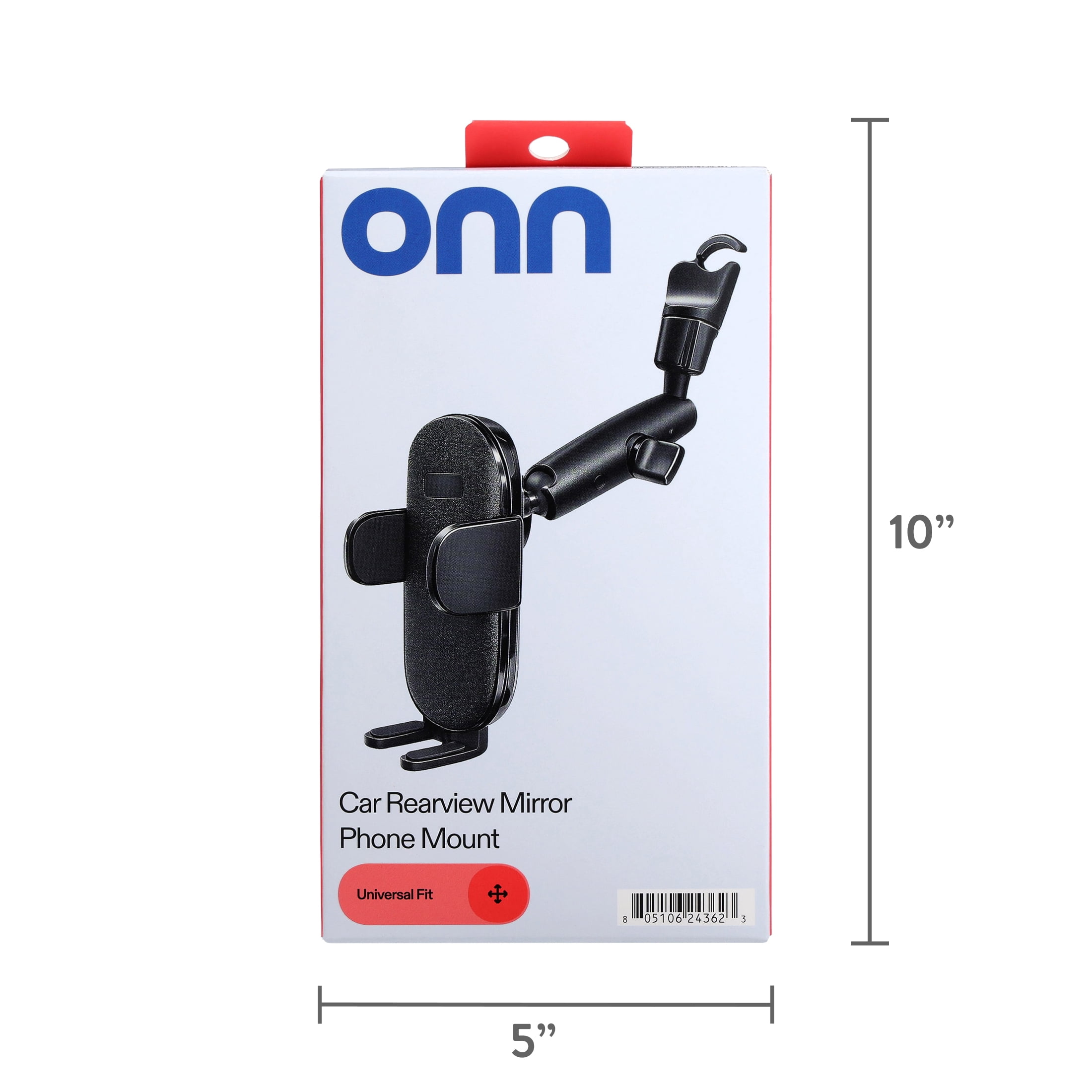 onn Car Rearview Mirror Universal Phone Mount