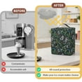 thumbnail image 4 of ZIATUBLES Leaf Black Print Ice Cream Maker Machine Dust Cover with Front Pockets and Top Handle, Open Bottom Design for Easy Slip-On Use, Stain Resistant Polyester Kitchen Appliance Decor, 4 of 6