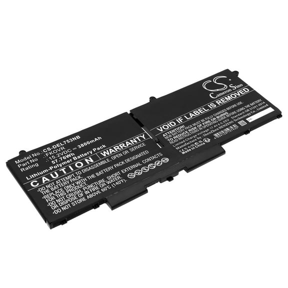Szdcoo 8H6WD, 8P81K, FK0VR, FKOVR, 3800mAh Battery Replacement for DELL
