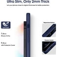 thumbnail image 4 of Liquid Silicone Case for iPhone 12 Pro, [Camera Protection] [Anti Fingerprint] [Wireless Charging] 4 Layer Phone Case Protective Cover, Built-in Microfiber Case Cover, 6.1", Navy Blue, 4 of 14