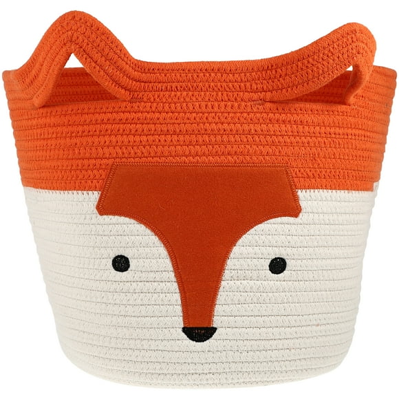 Multi-function Basket Decorative Storage Basket Adorable Fox-design Woven Basket
