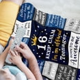 thumbnail image 3 of 16th Birthday Gifts for Boy, 16th Birthday Decorations for Boys, 16 Year Old Boy Birthday Gift Ideas, Soft Teenager Present Blanket 60 x 50 Inches, 3 of 4