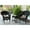 Black - Brown, variant on Jeco  3 Piece Black Wicker Chair And End Table Set With Black Cushion