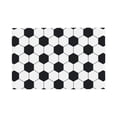 thumbnail image 2 of Rocae Soccer Ball Printed Heat Resistant Place Mats,Classic Hemstitch Cloth Fabric Placemats Imitation Linen Place Mat Table Mats 18x12 inch, 2 of 9
