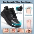 thumbnail image 4 of OrthoComfoot Women's Orthopedic Wide Toe Box Running Shoes: Comfortable Arch Support Athletic Sneakers for Walking, Work and Everyday Wear, 4 of 9