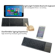 Keyboard, Bluetooth Keyboard Touchpad Foldable Tri-fold Wireless For