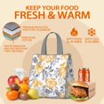 thumbnail image 5 of Pioneer Flower Floral Print Pattern Insulated Lunch Bag for Women & Adults,Large Portable Soft Cooler Lunch Bag,Thermal Food Storage Tote with Pearl Cotton,8.66L,8.75x5.75x9.5 Inch, 5 of 6