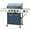 Blue, variant on Alpha Joy 4-Burner Propane Gas BBQ Grill with Side Burner and 4 Wheels, Blue