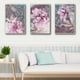 thumbnail image 3 of Cuadro en lienzo sin marco, estilo nórdico, con flores, para decoración de pared, para el hogar, sala de estar, 2 unidades, 50 x 70 cm, 3 of 5