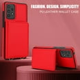 thumbnail image 6 of For Samsung Galaxy A52 5G PU Case for Women Girls, Crossbody Wallet Case with Card Slot Lanyard & Wrist Strap Shockproof Purse Flip Back Kickstand Case For Samsung Galaxy A52 5G,Red, 6 of 8