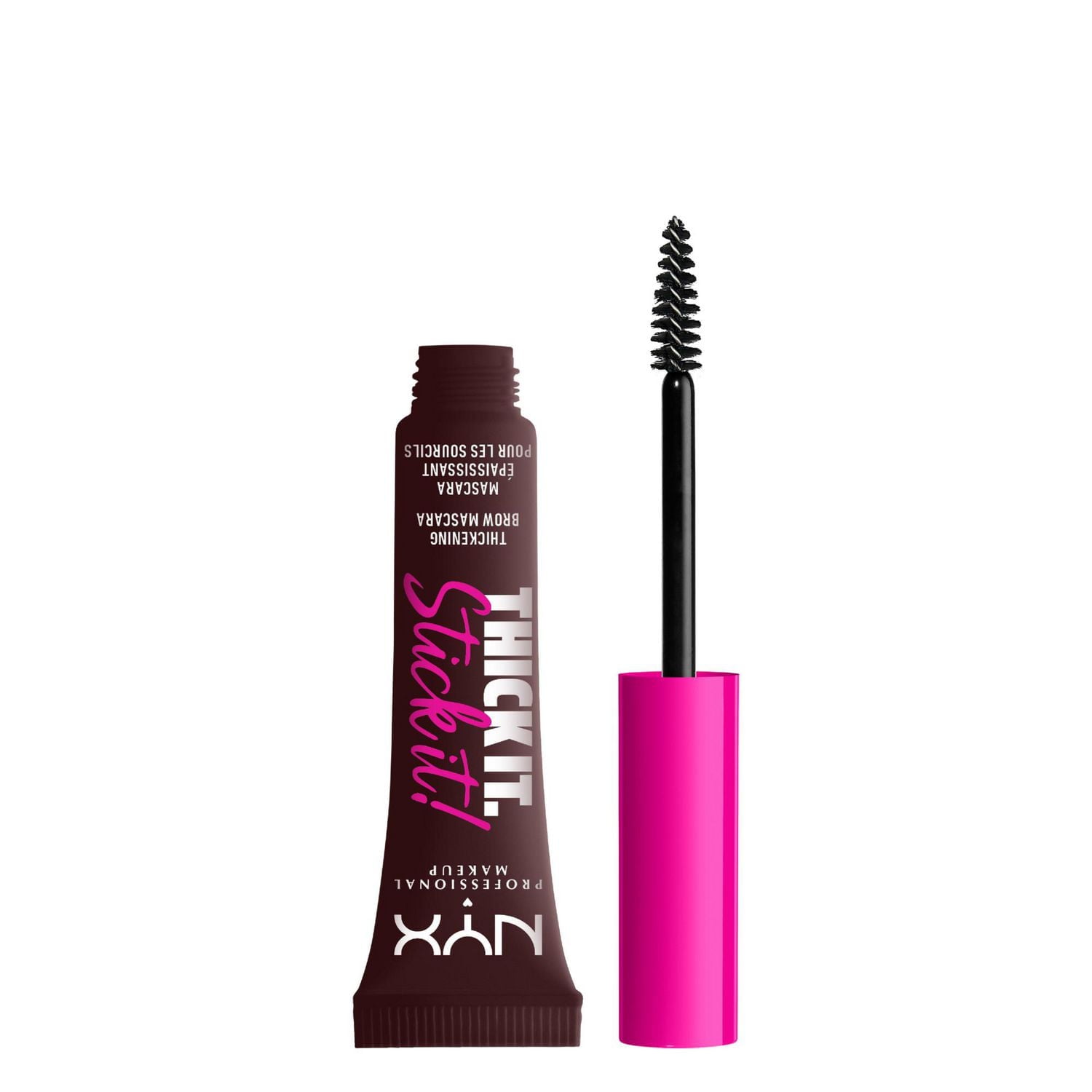 NYX Professional Makeup, Thick it stick it, Brow mascara, 16HR wear, Vegan Formula - Taupe, 16-hour wear