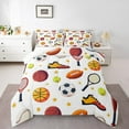 thumbnail image 2 of Erosebridal Cartoon Basketball Bedding King Comforter Set, Balls Lover Down Comforter, Sports Player Decor, Reversible 3pcs, 2 of 7