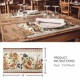 thumbnail image 3 of Placemats Set of 6, Vintage Floral Woven Placemat, Linen Place Mats for Kitchen/Dining Tables, Elegant Pastoral Botanical Retro Art Washable Table Mats for Party, 3 of 8