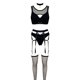 thumbnail image 2 of Gibobby Conjunto de lencería de encaje Body de Camisola Sexy con Cordones y Espalda Abierta con Panel de Malla para Mujer Lencería Sexy de San Valentín Body Encaje(Negro, M), 2 of 5