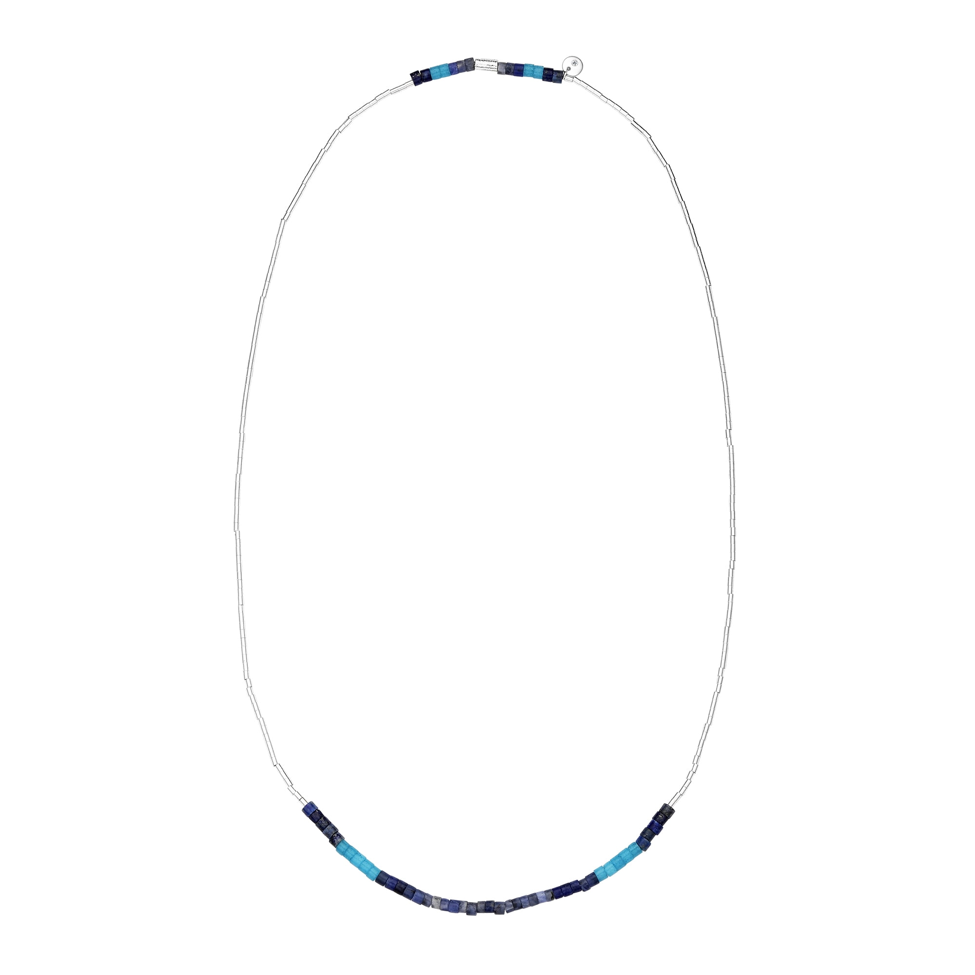 Believe by Brilliance Women's Blue Stone Multi Use Stretch Bracelet and Hoop Earring Set, 20.5"