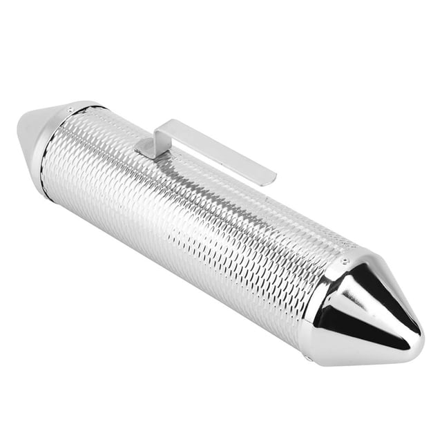 Percussion Instrument, Stainless Steel Metal Guiro with Scraper, for Professional or Amateur Performance