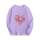 thumbnail image 5 of Blusas y camisas de manga larga con cuello redondo CUHK Top estampado de cuello redondo para primavera y verano Jersey informal Camisa básica de manga larga para niños y niñas Blusa de poliéster para, 5 of 6