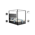 thumbnail image 2 of Meridian Furniture Jax Solid Wood and Velvet King Bed in Gray, 2 of 5