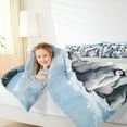 thumbnail image 4 of jejeloiu Cute Penguin Full Size Comforter Sets,Wild Animal Bedding Comforter Set,Gray Blue Bedding Sets For Boys Girls,Luxury Bedroom Decor Reversible,3 Pieces, 4 of 8