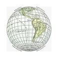 thumbnail image 2 of British Library 26x26 Gold Ornate Wood Framed with Double Matting Museum Art Print Titled - World atlas from The Practical Teaching of Geography 1878, 2 of 4