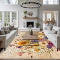 thumbnail image 3 of 6'x9' Area Rugs, Spring Floral Indoor Outdoor Area Rug for Living Room Bedroom, Vintage Summer Botanical Flowers Washable Bathroom Rugs Kitchen Floor Carpet Mats Home Decor Aesthetic, 3 of 8