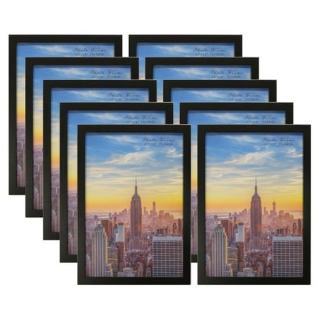 Frame Amo 13x19 Black Wood Picture or Poster Frame, 1 inch Wide Border, 10-PACK