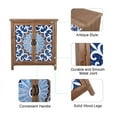 thumbnail image 2 of Alpha Joy Rustic 2-Door Accent Cabinet, Wood Storage Cabinet with Shelves in Porcelain Pattern for Entryway, Dining Room, Blue & White, 2 of 7
