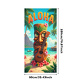 thumbnail image 3 of Tropical Theme Aloha Banner Decorative Design Tiki Decor Beach Guitar Flower for Summer Party Beach Event Outdoor Decoration, 3 of 7