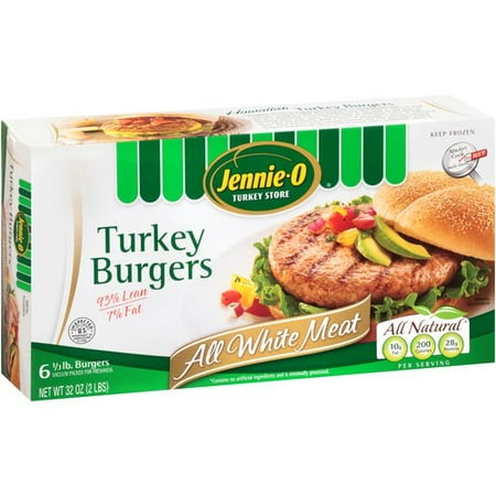 Jennie-O Turkey Store All Natural Lean White Turkey Burgers With Seasonings, 6ct