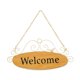 thumbnail image 4 of Letrero de bienvenida, adorno para colgar en la puerta delantera, placa de bienvenida decorativa de fácil instalación, letrero colgante de madera para Marco, 4 of 10