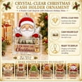 thumbnail image 3 of A Few For Christmas Crystal Acrylic Money Holder Ornament, Transparent Santa Hanging Decor for Christmas Acrylic Ornament with Festive Quote, Suitable for Tree, Mantel, or as Creative Gift Tag, 3 of 7