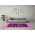 thumbnail image 3 of Ahgly Company Indoor Square Oriental Pink Traditional Area Rugs, 4' Square, 3 of 4