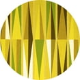 thumbnail image 1 of Ahgly Company Indoor Round Abstract Yellow Contemporary Area Rugs, 5' Round, 1 of 4