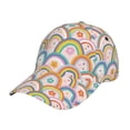 thumbnail image 6 of Lsque Rainbow Flowers Baseball Cap Trucker Low Profile Hat Golf Dad Hat Adjustable Original Classic Unconstructed Plain Cap Men Women, 6 of 9