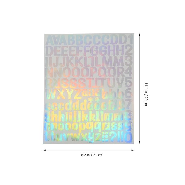 10 Sheets Self Adhesive Vinyl Waterproof Personality Letter Sticker