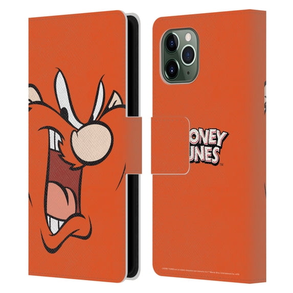 Head Case Designs Officially Licensed Looney Tunes Full Face Yosemite Sam Leather Book Wallet Case Cover Compatible with Apple iPhone 11 Pro