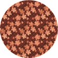 thumbnail image 1 of Ahgly Company Machine Washable Indoor Round Transitional Bright Orange Area Rugs, 8' Round, 1 of 7