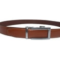 thumbnail image 6 of Marshal Men's Genuine Leather Ratchet Dress Belt With Automatic Buckle Tan Buckle6, 32", 6 of 9